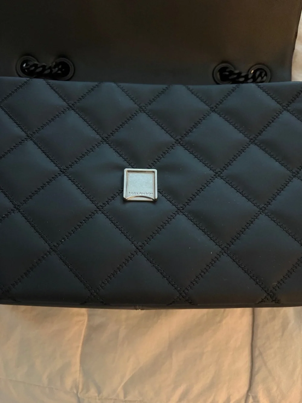 Tory Burch Matte Willa Handbag Bag Black Large
